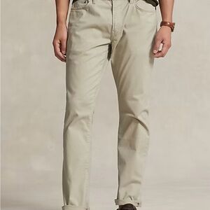 Polo Ralph Lauren Varick Light Khaki Slim Straight 5 Pocket Mens Pants Sz. 32x30